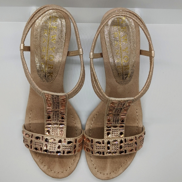 Rhinestone Wedge Sandals - Picture 5 of 7